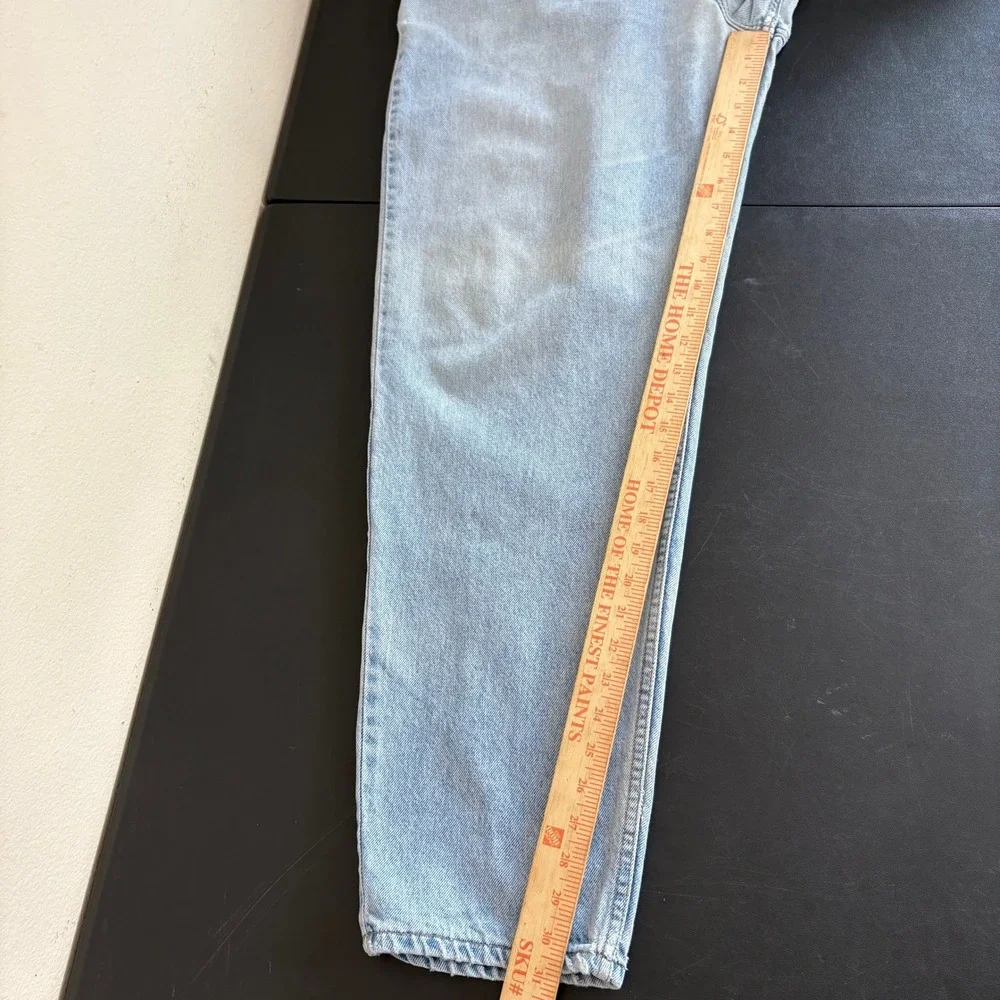 VTG 90s Levis 550 Relaxed Fit Tapered Leg Jeans Mens 42x32 Light Wash Orange Tab